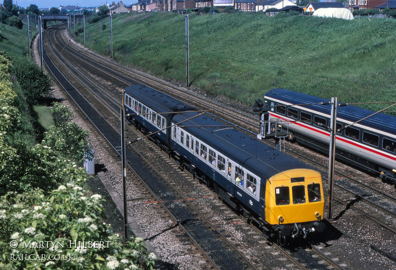 Class 101 DMU at Farington Curve