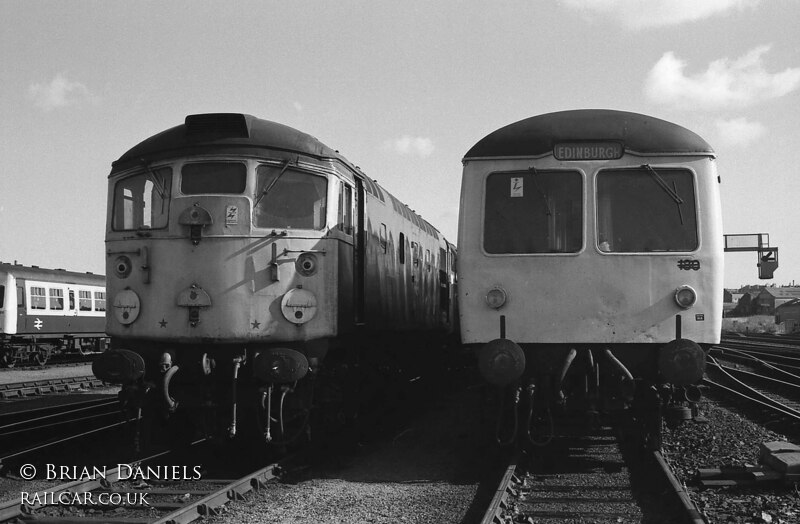 Class 105 DMU at Haymarket depot