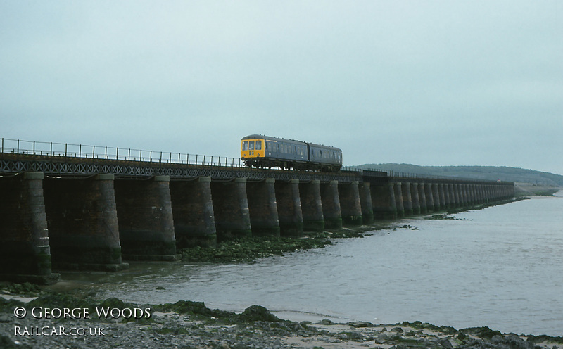 Class 108 DMU at Leven Viaduct
