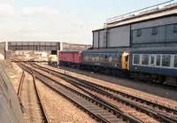 Class 105 DMU at Cambridge depot