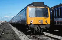 Class 108 DMU at Enfield Road Sidings, Blackpool North