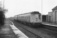 Class 108 DMU at Aslockton