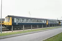 Class 116 DMU at Penzance depot