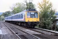 Class 117 DMU at Rectory Lane Crossing