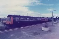 Class 118 DMU at Weymouth Station, Dorset