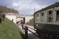 Class 120 DMU at Merehead Stone Terminal