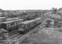 Derby Lightweight DMU passing sidings