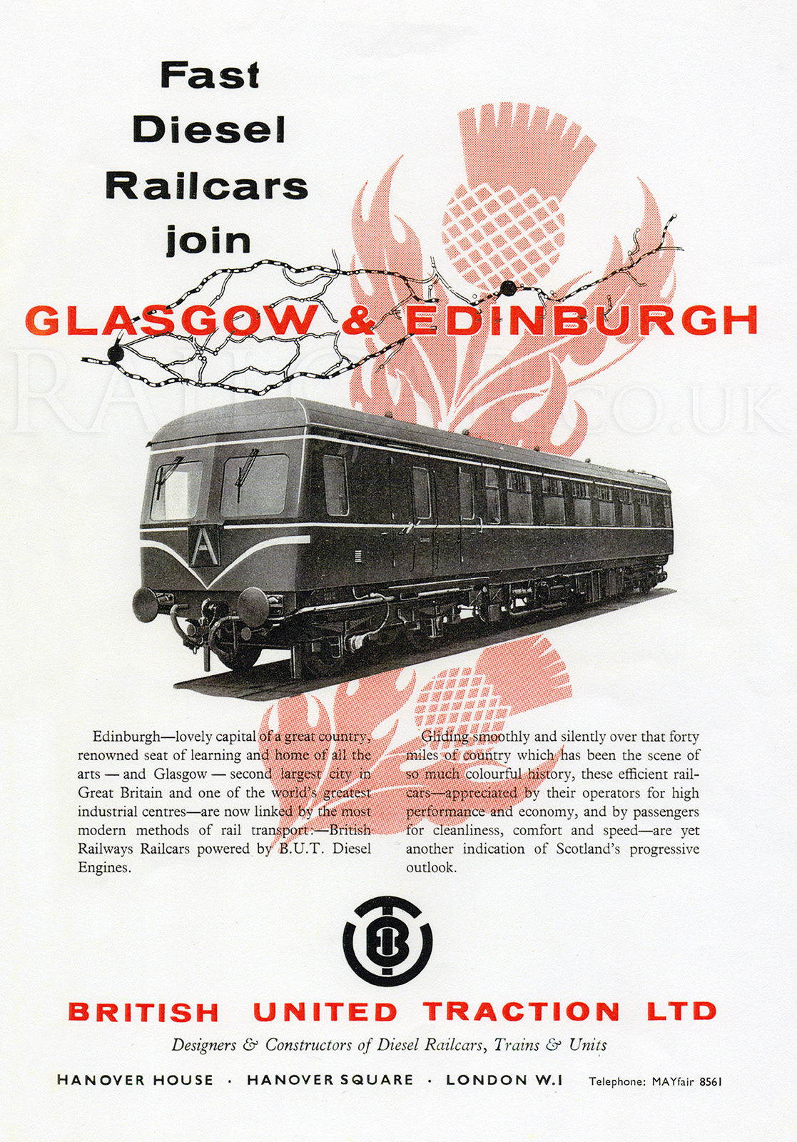 British Unit Traction Edinburgh - Glasgow DMU advert
