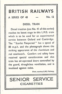 Senior Service LMS card rear