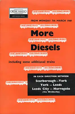 Front of March 1960 More Diesels timetable