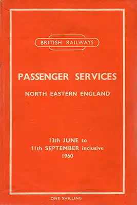 Cover of North Eastern Region June 1960 timetable