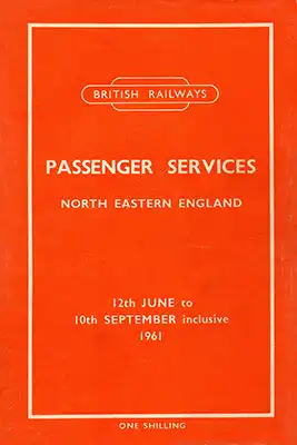 Cover of North Eastern Region June 1961 timetable