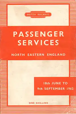 Cover of North Eastern Region June 1962 timetable
