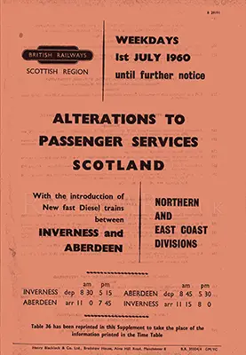 North East timetable alterations front