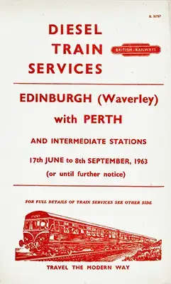 Edinburgh - Perth 1963 timetable