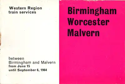 Front of May 1978 Hereford - Birmingham timetable